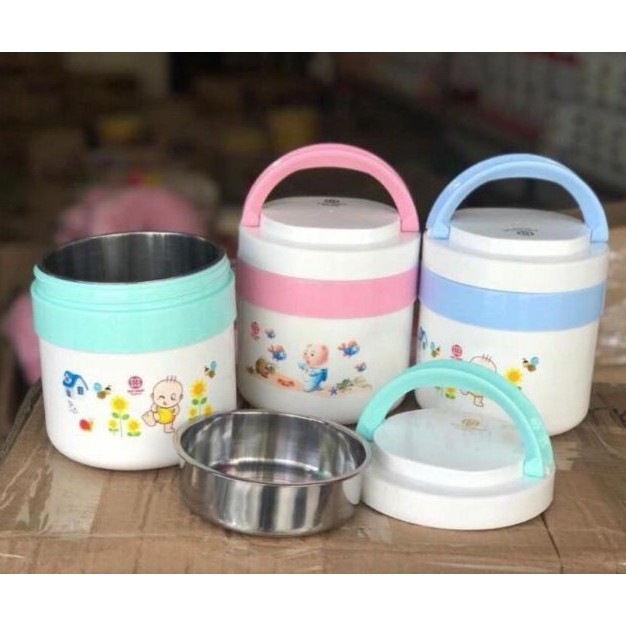 Camen 2 ngăn ruột inox Việt Nhật dung tích 1L hộp đựng cơm