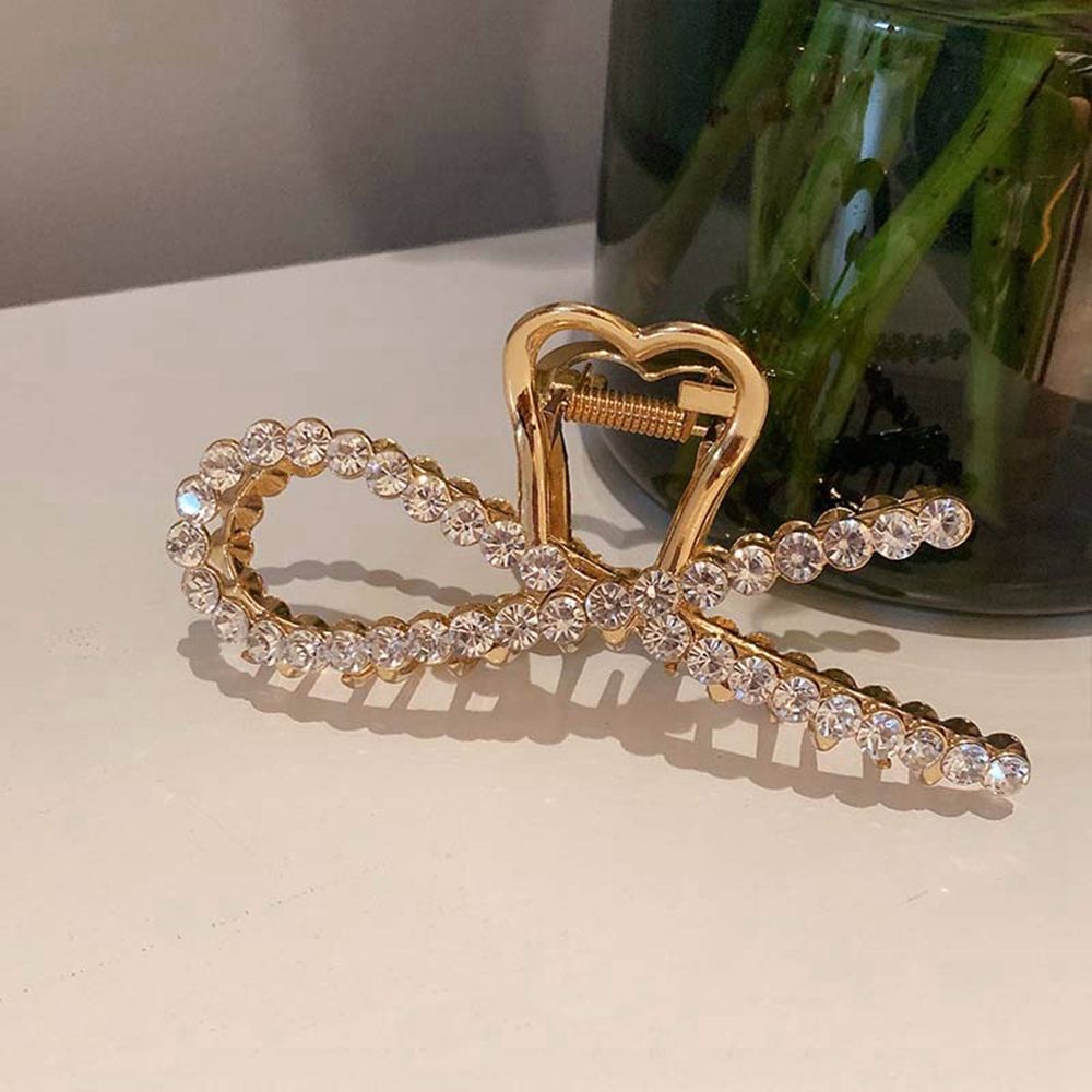 Kẹp bấu tóc hình nơ đính ngọc trai đơn giản phong cách Hàn Quốc cho nữ