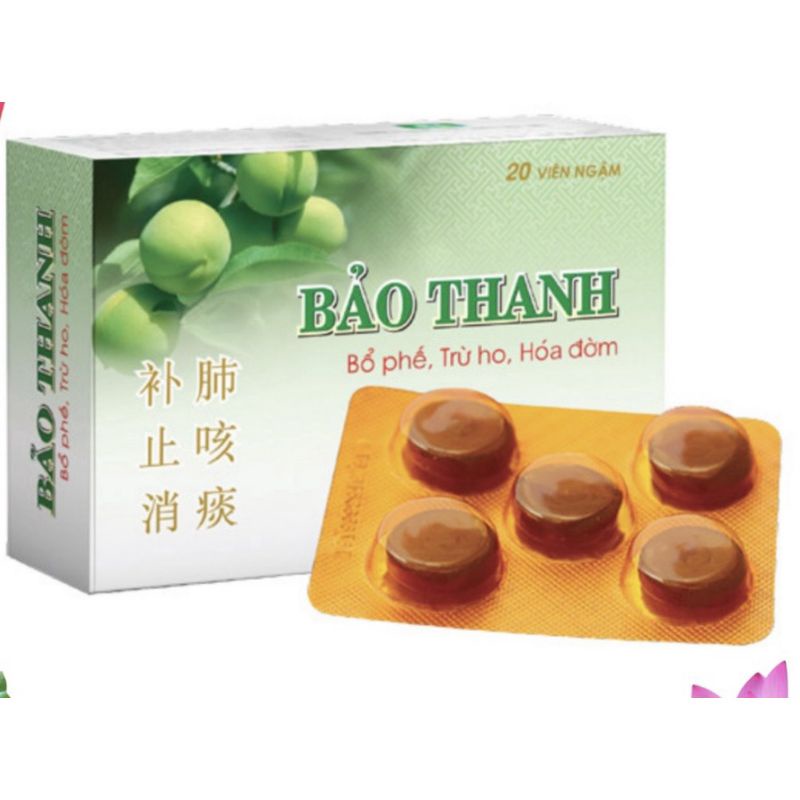 Viên ngậm Bảo Thanh hỗ trợ bổ phế , giảm ho , vỉ 5 viên