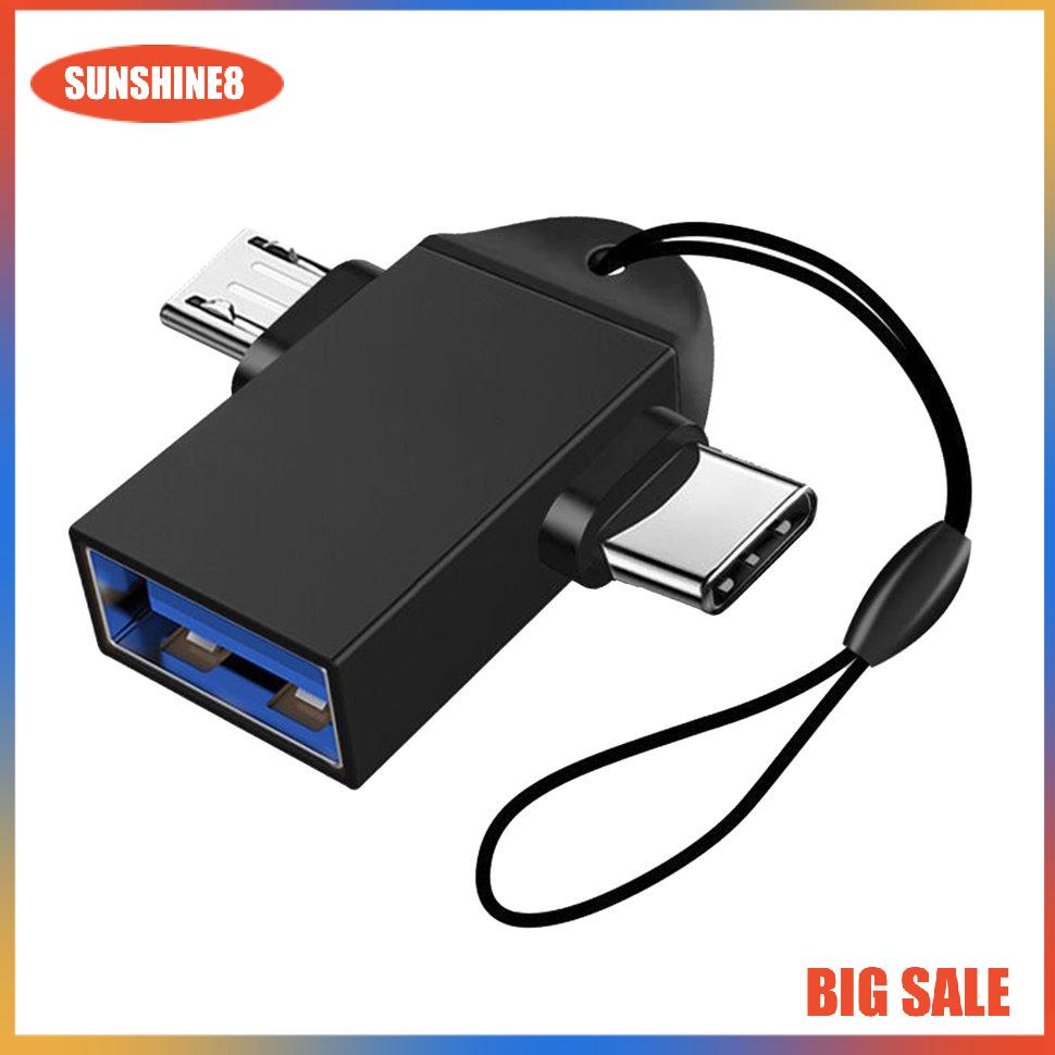 Đầu chuyển đổi USB 3.0 sang Micro USB và Type-C 2 trong 1