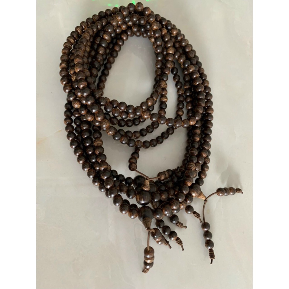 Vòng Tay Trầm Hương Sánh Chìm Chuỗi Tràng Hạt 108 6mm