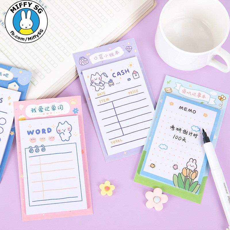 Bộ 30 giấy ghi chú/giấy note NHẬT KÝ CHÚ MÈO NHỎ