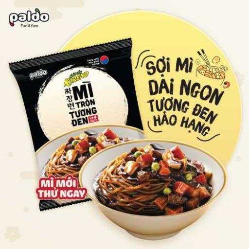 Thùng 20 gói Mì trộn tương đen Hàn Quốc, Mì trộn Koreno bán chạy nhất việt nam