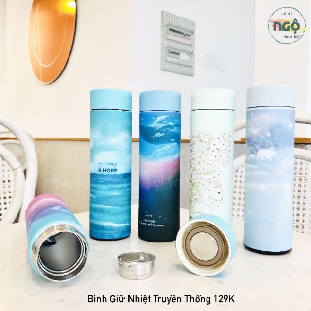 [Clip Thật] 7 MẪU BÌNH GIỮ NHIỆT 500ML - BST THE HOPE - Thép không gỉ SUS 304