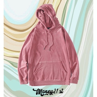 Áo Hoodie Nhung màu hồng be