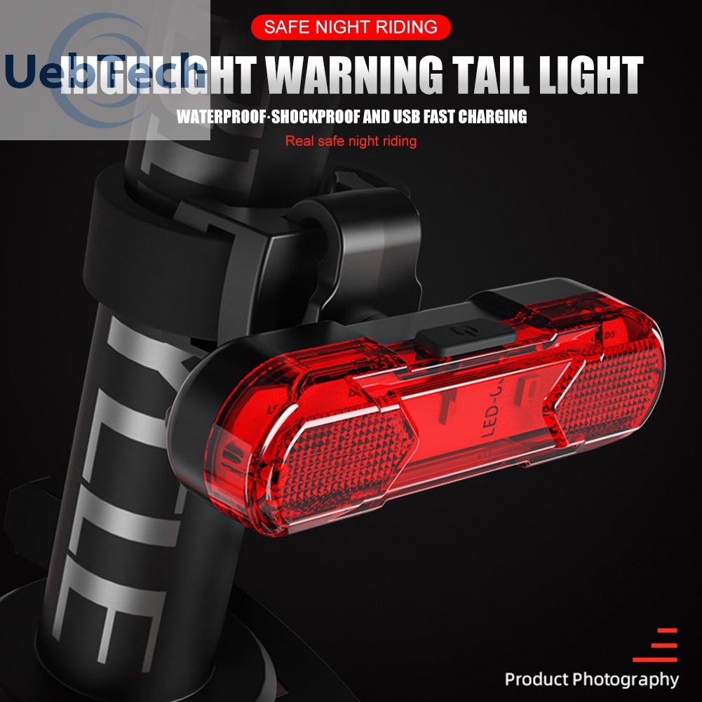 Đèn LED gắn đuôi xe đạp chống thấm nước sạc USB tiện dụng
