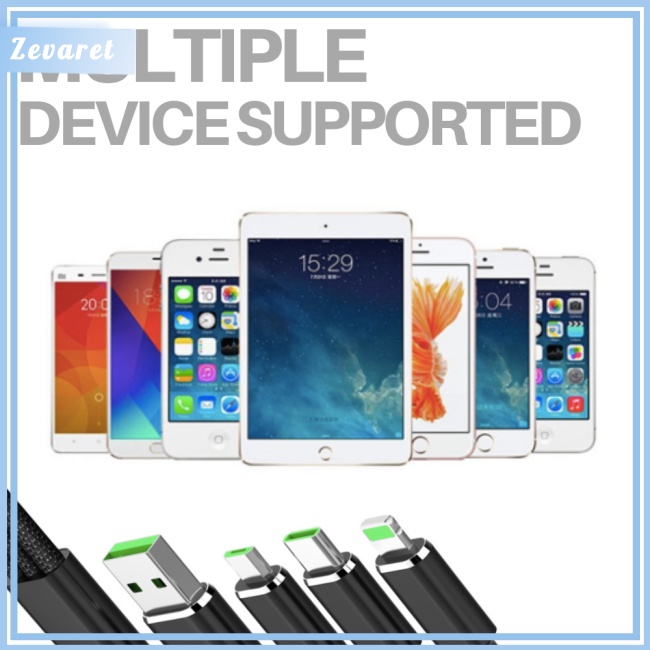 Dây Cáp Sạc USB Nhanh 3 Trong 1 Đa Năng Cho Điện Thoại