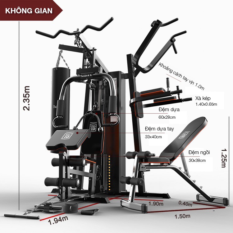 Giàn tập tạ đa năng HQ- 808P