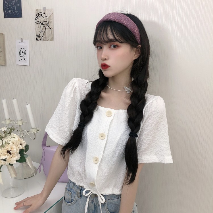 Áo croptop dây rút - AN009