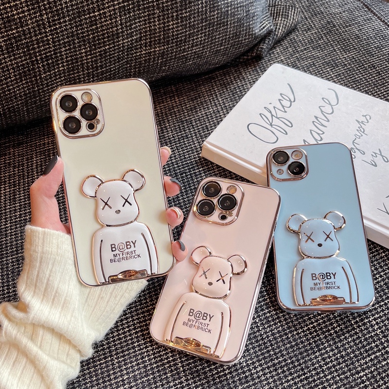 Ốp Điện Thoại Có Giá Đỡ Hình Gấu 3D Cho iPhone 13 12 11 pro max XS XR XAMAX 7/8SE2020 7/8PIUS