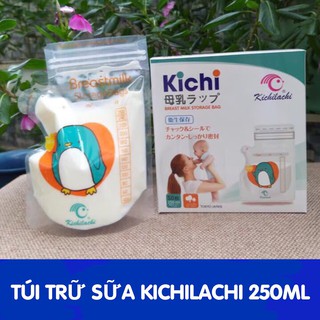 [Tặng 1 bút ghi chú] Set hộp 50 chiếc Túi trữ sữa kichilachi Nhật Bản 250ml