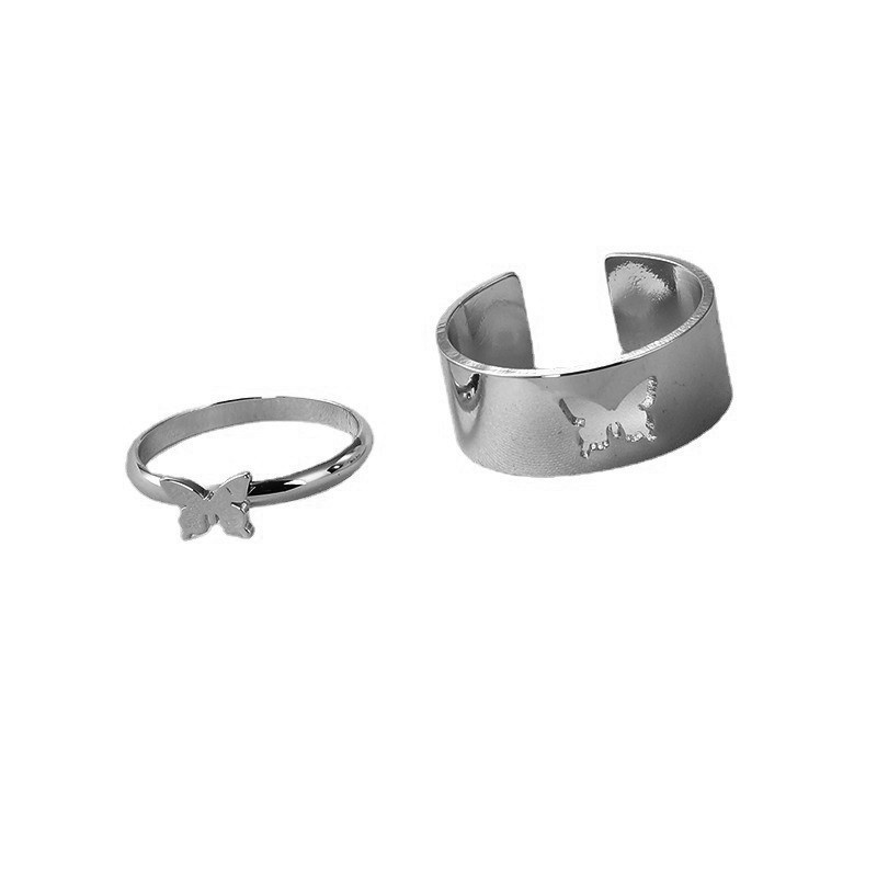Set nhẫn hình bướm phong cách Harajuku cá tính thời trang