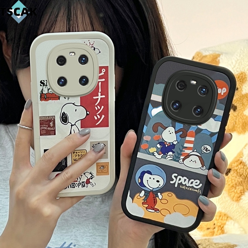 Ốp Điện Thoại Góc Vuông In Hình Snoopy Cho Huawei Mate 40 Mate 30 Mate 20 P50 P40 P30 Pro P40 P30 Lite Y7 Pro Y9 Prime 2019