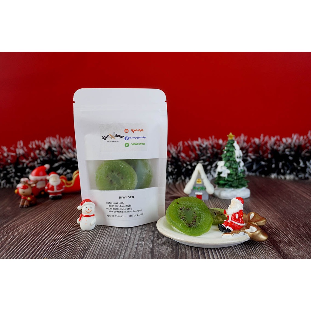Kiwi sẩy dẻo loại 1, nguyên liệu làm kẹo nougat, trang trí bánh gói 100g