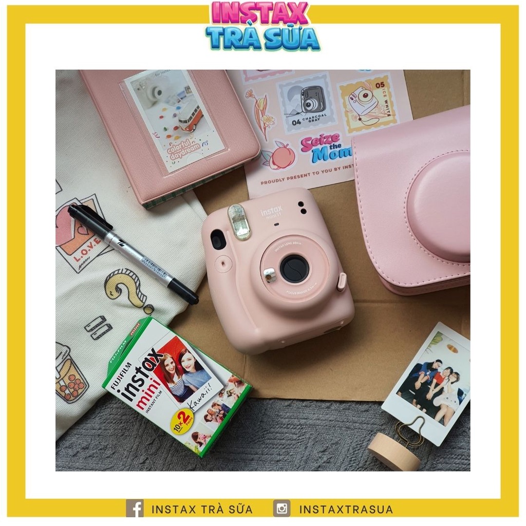 Combo Instax Mini 11 - BỘ MÁY và phụ kiện chụp ảnh lấy liền Fujifilm Instax Mini 11 - Bảo Hành Chính hãng 1 năm