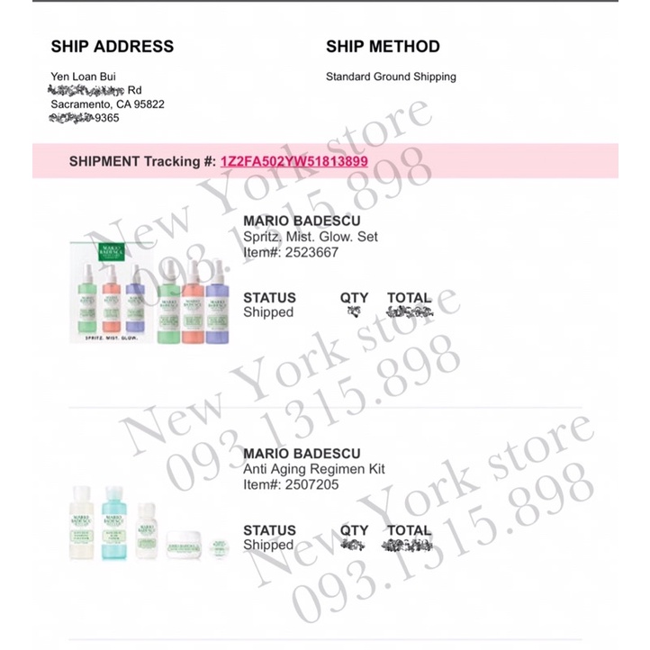 Set 3 chai Xịt khoáng da mặt Mario Badescu chính hãng USA 🇺🇸 FULLSIZE