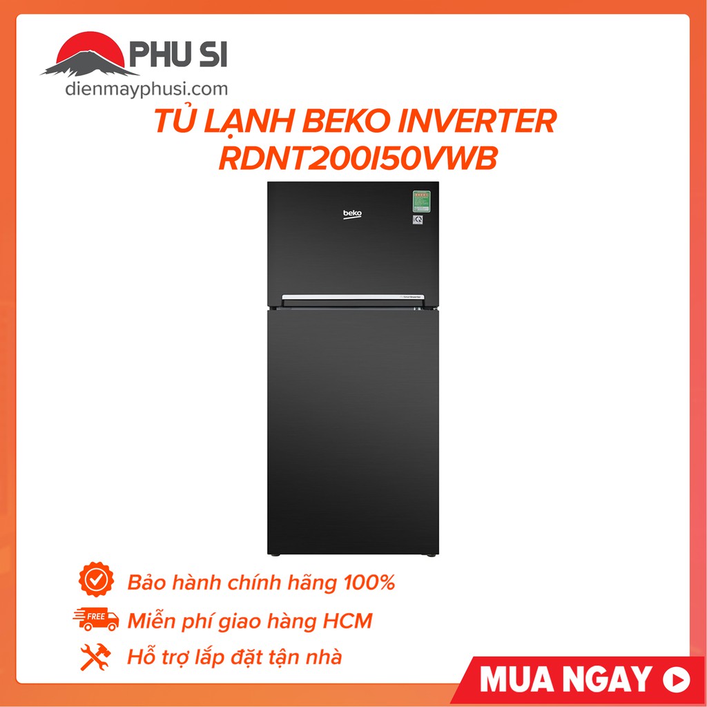 [GIAO HCM] Tủ lạnh Beko Inverter 188 lít RDNT200I50VWB