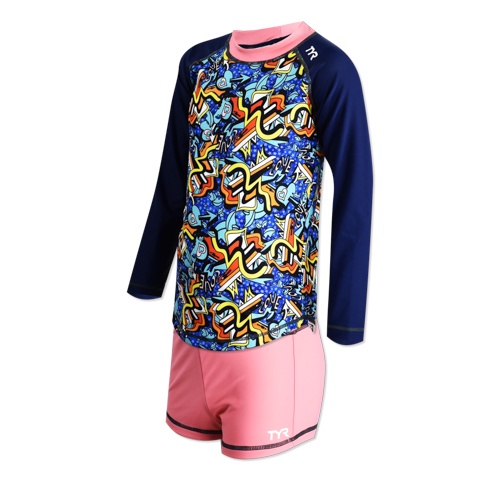 Đồ bơi chống nắng TYR Graffiti Colette Long Sleeve Girl Set