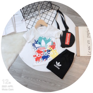 Bộ Bé Trai Bé Gái Cotton - Bộ Adidas Bé Trai Bé Gái