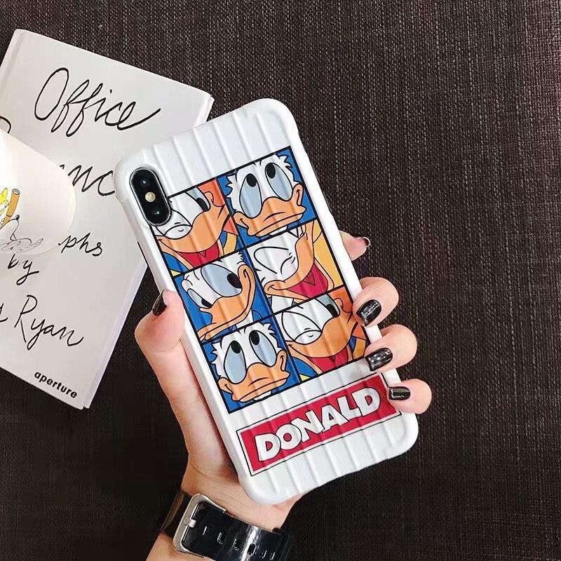 Ốp lưng dẻo vali vịt donald cho điện thoại iphone 6 6s 7 8 plus x xs xr 11 pro max se2