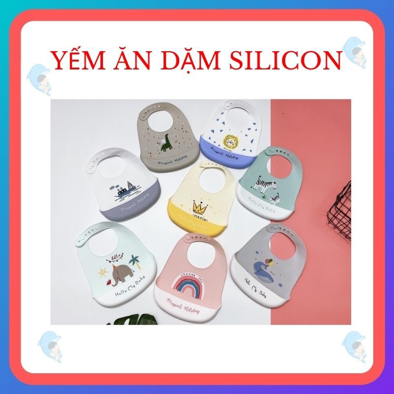 Yếm Ăn Dặm Silicon Có Máng Siêu Mềm Cho Bé Ăn Dặm Kiểu Nhật Và Ăn Dặm Chỉ Huy (Blw) An Toàn, Sạch Sẽ