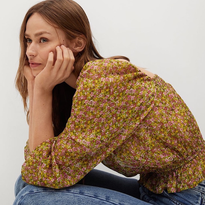 Áo Kiểu Nữ Voan Hoa Mango