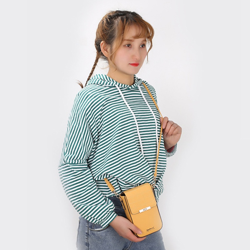 Ví Da PU Đeo Chéo Đựng Thẻ Tín Dụng Nhỏ Xinh Cho Nữ