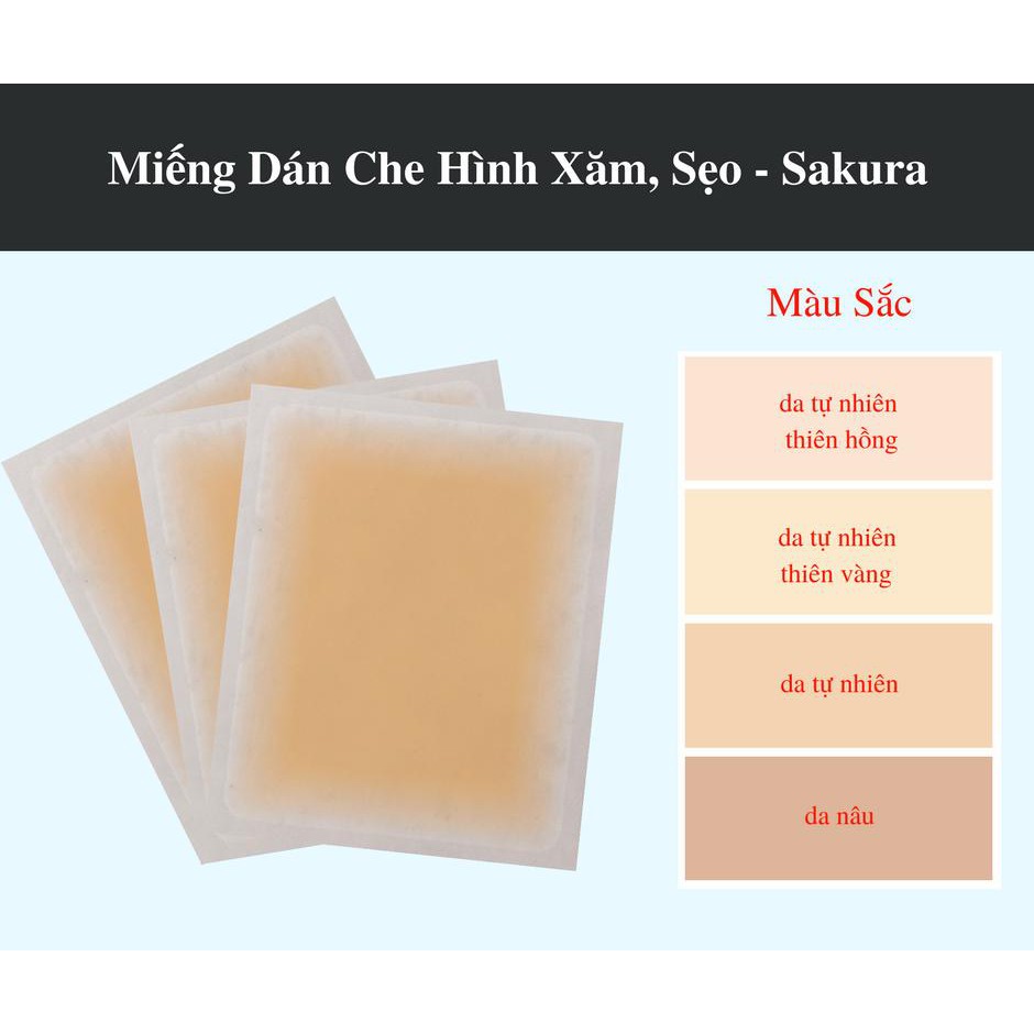 [Dán Xăm ] Miếng Dán 8cm x10cm Che Hình Xăm, Sẹo Nhật Bản - Sakura