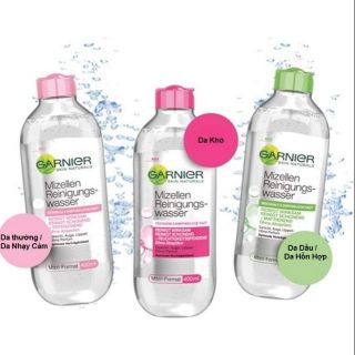 Nước tẩy trang micella water Ganier 400ml
