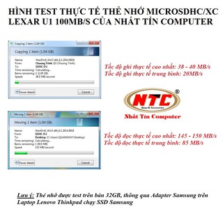 Thẻ nhớ MicroSDXC Lexar 128GB Class 10 U1 100Mb/s