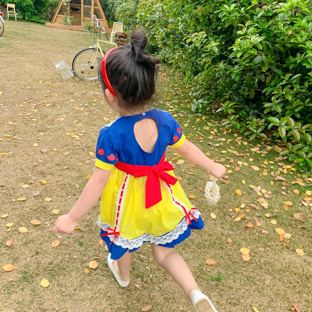 Váy đầm công chúa bé gái Bạch Tuyết, 1 tuổi đến 8 tuổi, đi chơi, đi học, đi tiệc