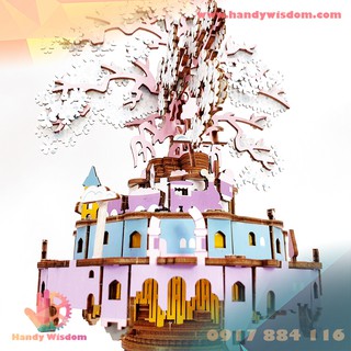 [Mã SKAMLTSM9 giảm 10% đơn 99K] Mô hình hộp nhạc gỗ - Lâu đài trên không - Robotime Castle in the Sky AM45