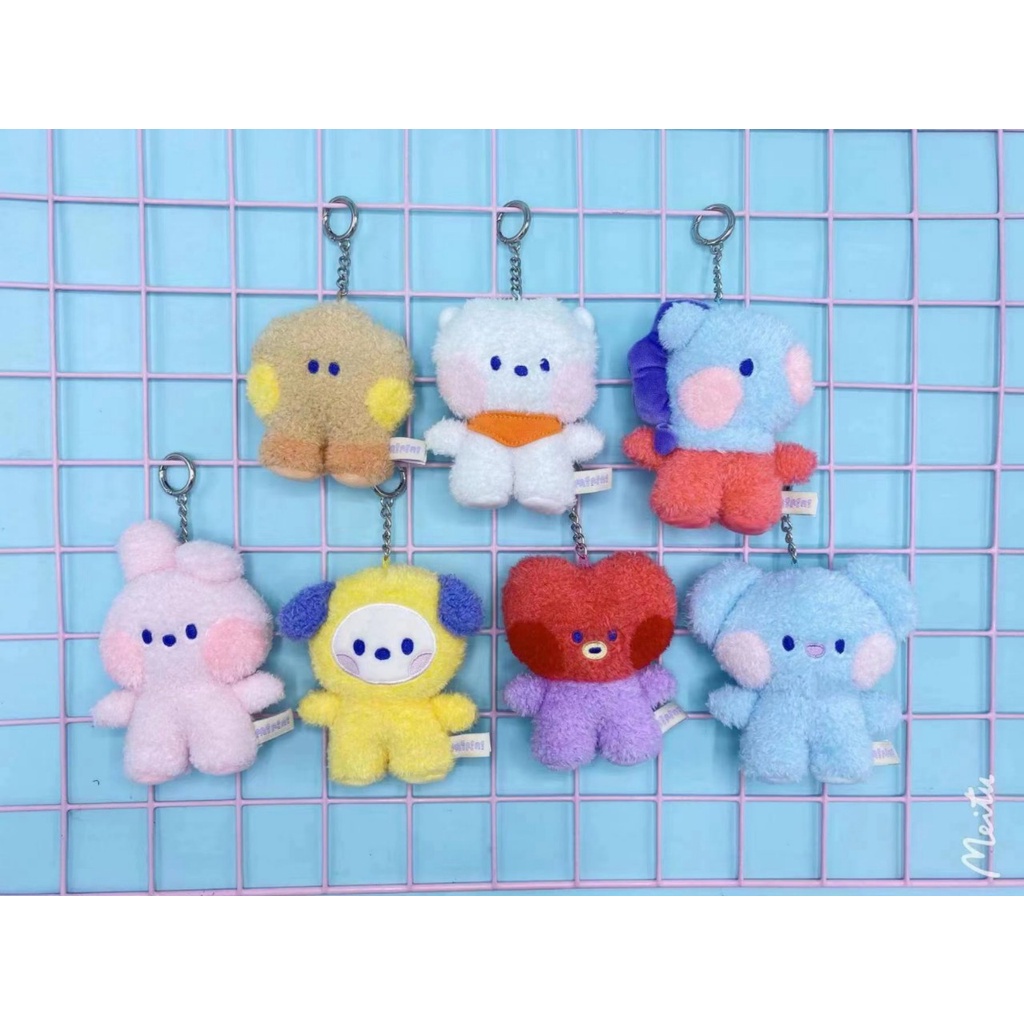 Móc Khóa Búp Bê Nhồi Bông BT21 Dễ Thương 12cm