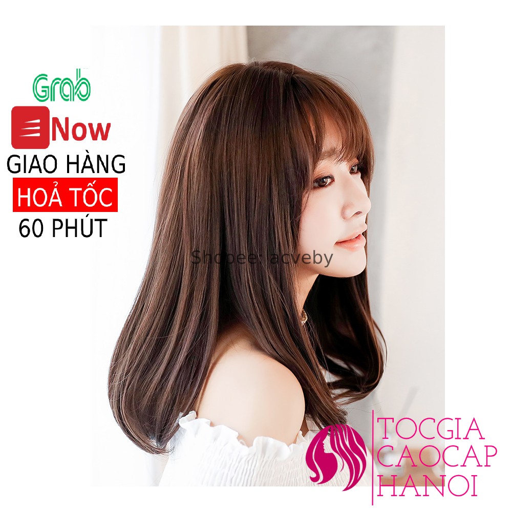 Tóc giả nữ cúp 40cm tơ Hàn Quốc cao cấp - kèm quà tặng