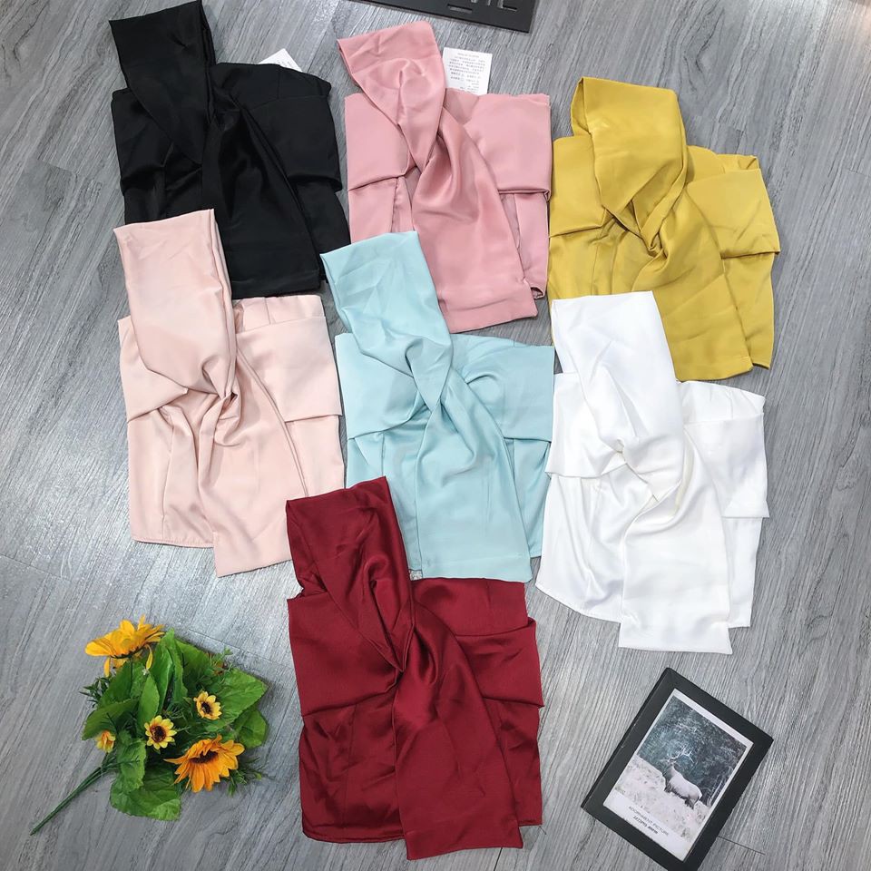 Áo lụa chéo cách điệu (ảnh thật, video) | BigBuy360 - bigbuy360.vn