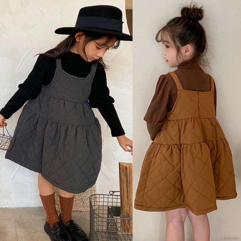 Set Áo Sơ Mi Dài Tay + Chân Váy Xinh Xắn Cho Bé Gái