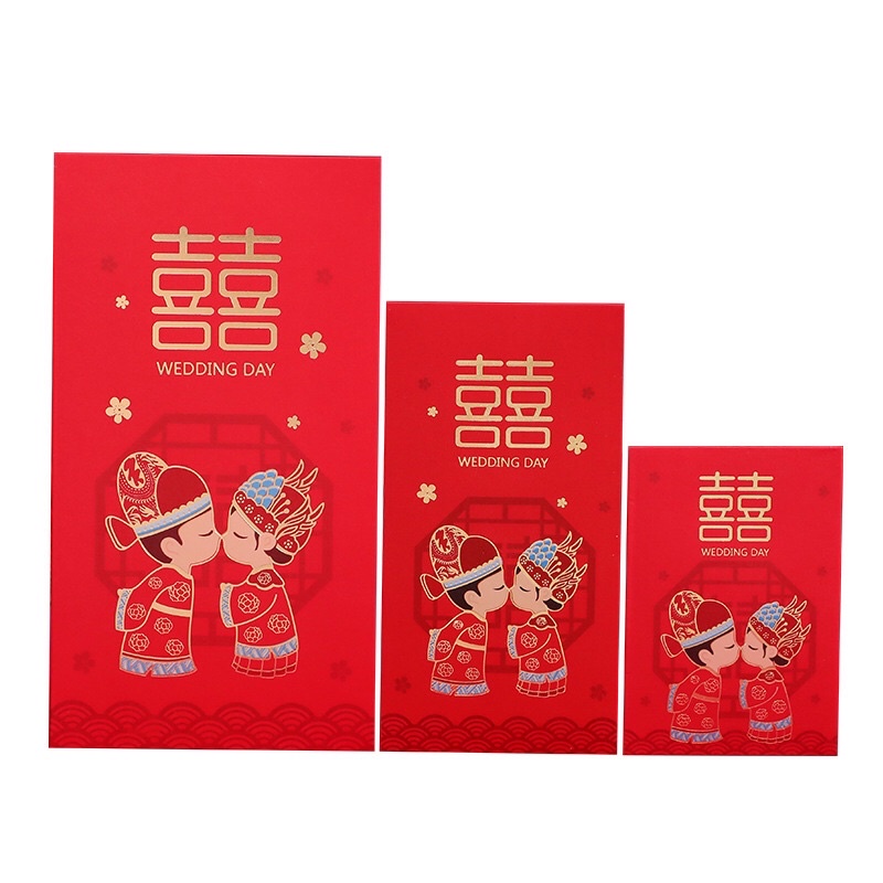 BAO LÌ XÌ CƯỚI ĐẸP HOẠ TIẾT DỄ THƯƠNG SANG TRỌNG LX024