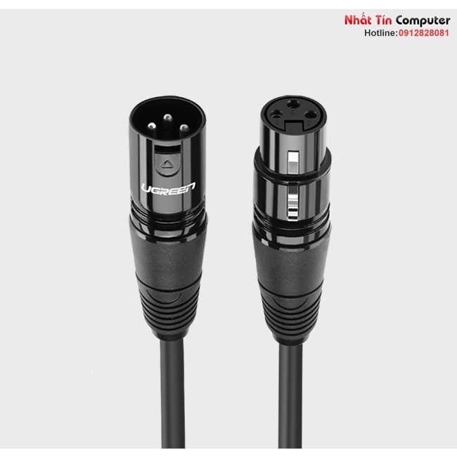 Cáp nối dài Microphone XLR 10m chính hãng Ugreen 20714 cao cấp