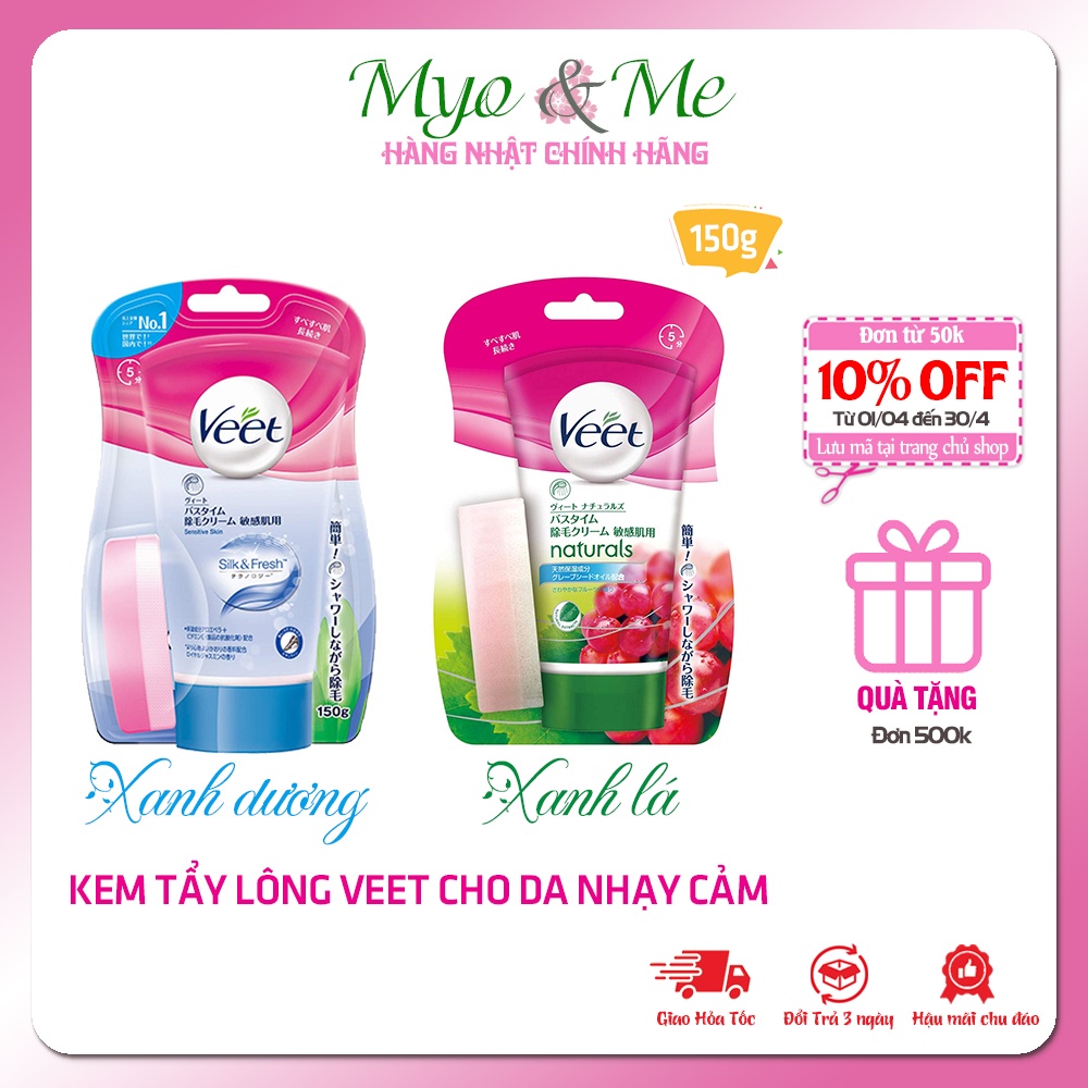 Kem tẩy lông Veet Nhật Bản dành cho da nhạy cảm