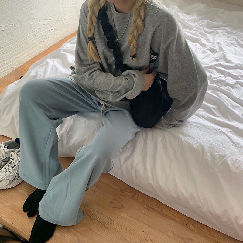 Áo Sweater Tay Dài Dáng Rộng In Họa Tiết Xinh Xắn Thời Trang Cho Nữ