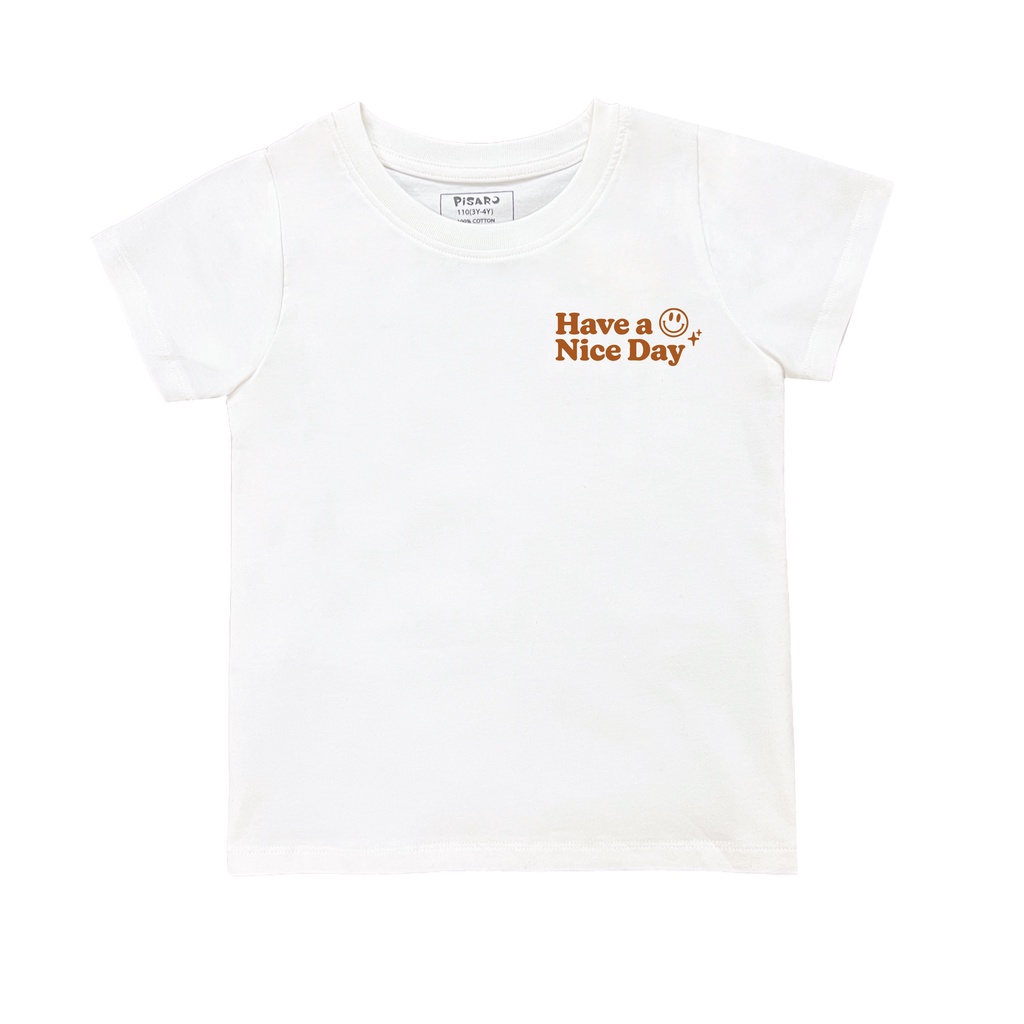 Áo phông trắng trẻ em PisaroKids, áo thun ngắn tay cho bé 100% cotton cao cấp co dãn thấm hút mồ hôi