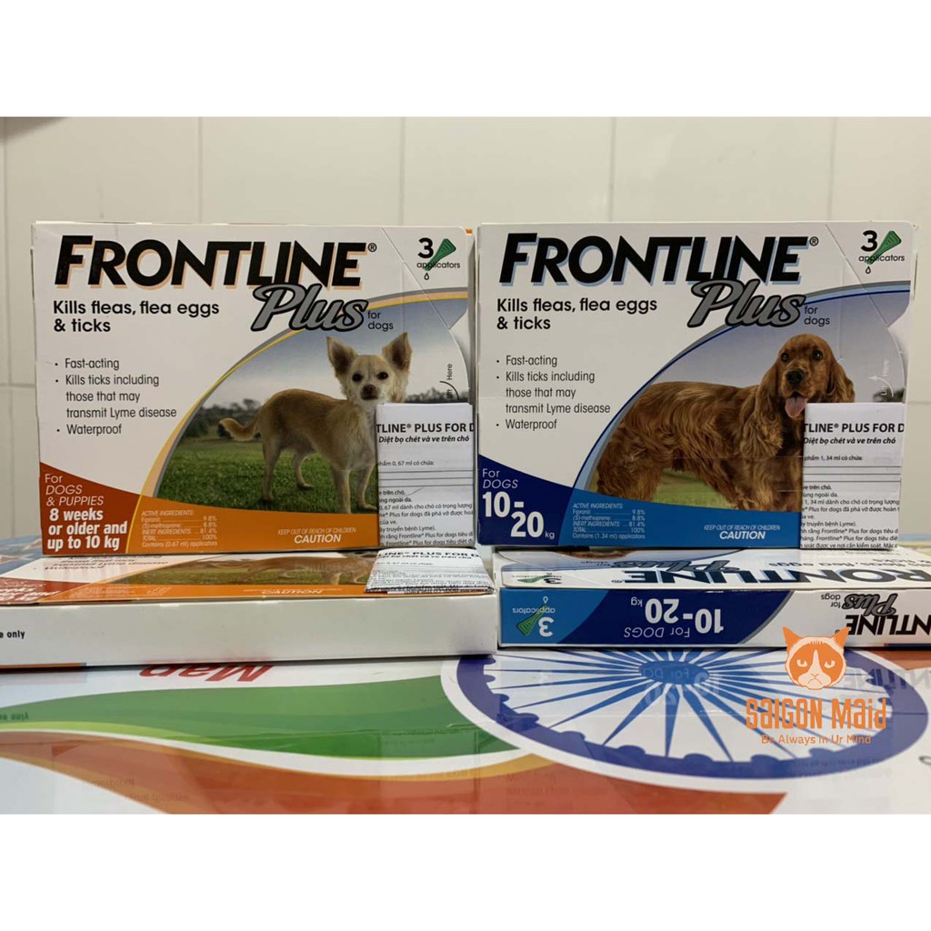 [Mã 44FMCGSALE1 giảm 10% đơn 250K] Frontline plus - sản phẩm nhỏ gáy ve rận, ghẻ cho chó dưới 10kg (1 tuýp)