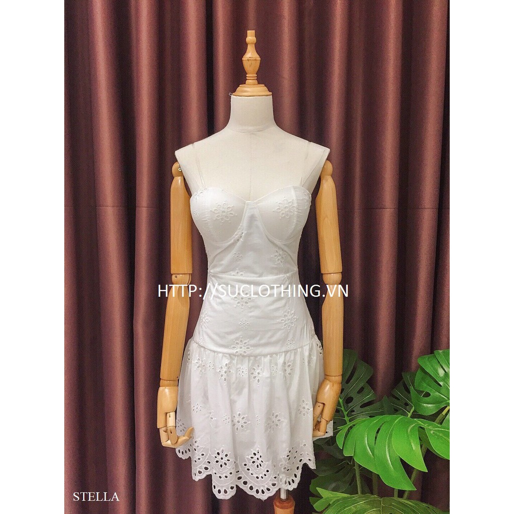 STELLA DRESS - Đầm xòe thiết kế thêu hoa - đầm dự tiệc - váy dáng xòe