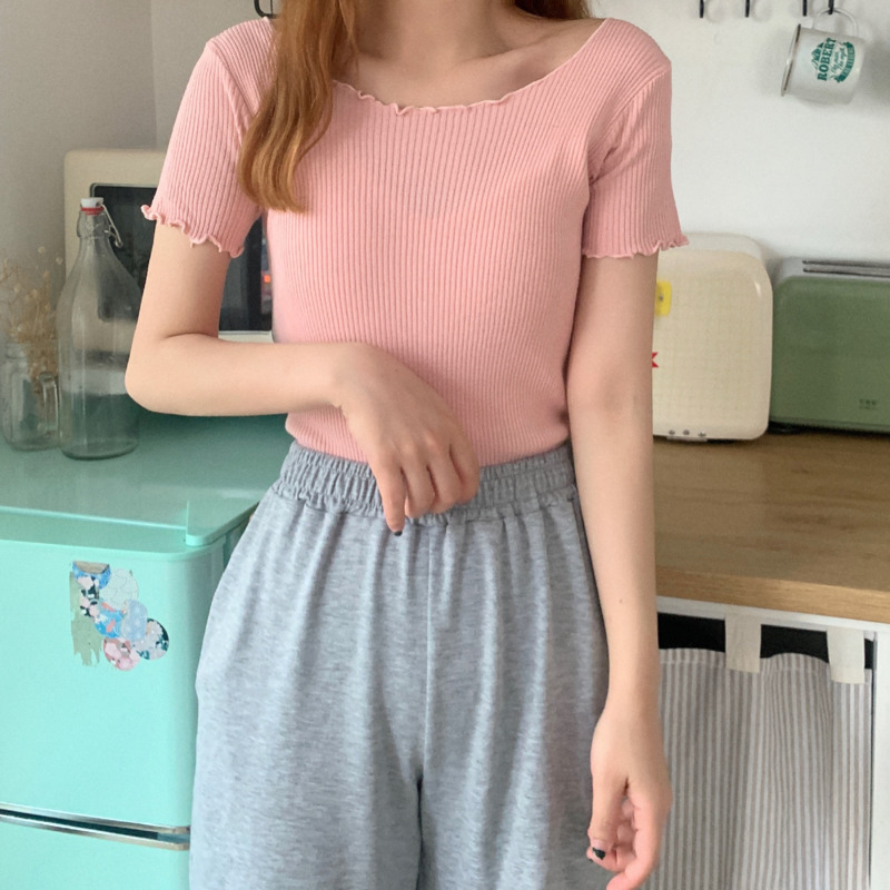 T-shirt Korean short sleeve loose top