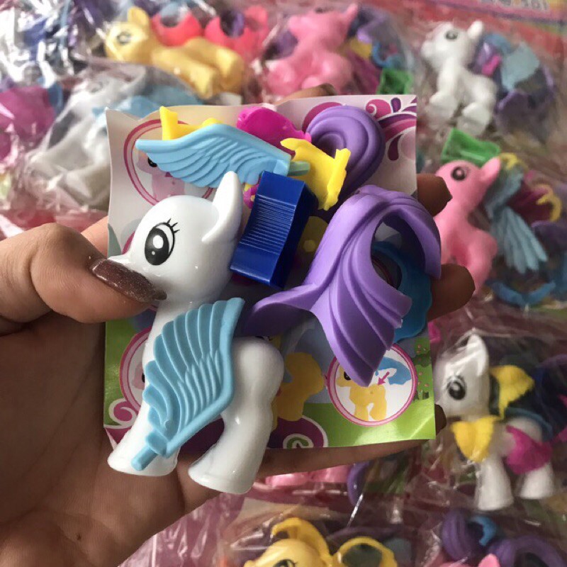 Vỉ đồ chơi ngựa pony kèm tẩy (16 bộ)