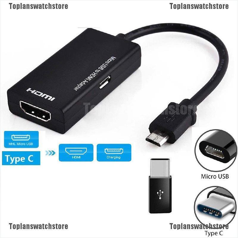 Đầu Chuyển Đổi Video Âm Thanh Cổng Type C Và Micro USB Sang Hdmi 1080p Hd