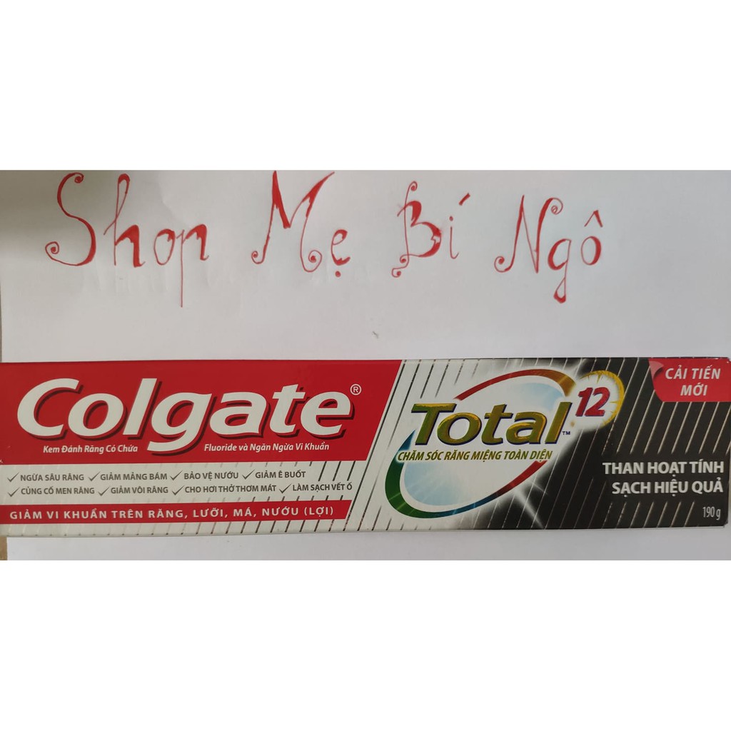 Kem đánh răng colgate total than hoạt tính 190g