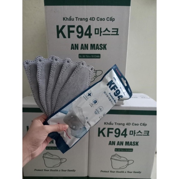 Khẩu trang KF94 AN AN  mask 1 gói 10 cái loại dày.