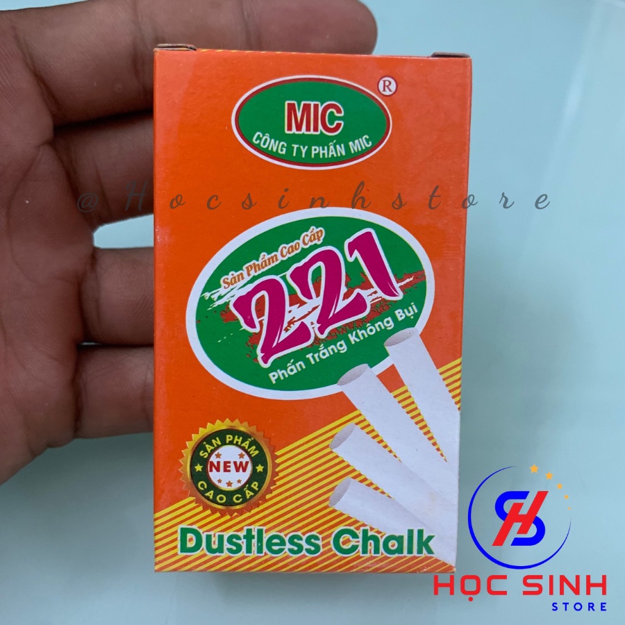 Hộp 10 Cây Phấn Trắng Không Bụi MIC - Học Sinh Store