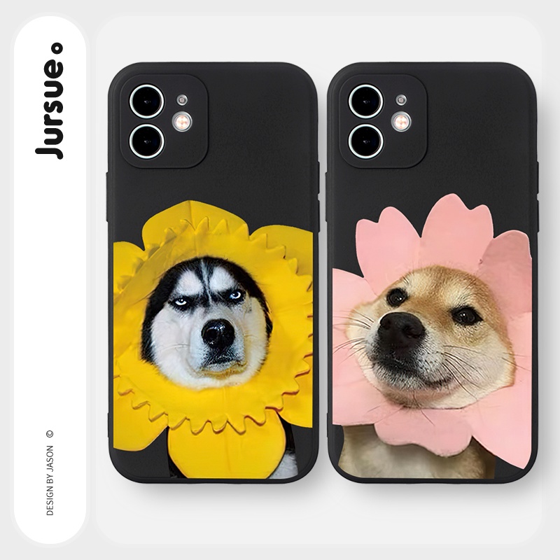 Ốp lưng JURSUE mềm hoạt hình cặp đôi dễ thương đẹp Cho iPhone 14 13 12 11 Pro Max SE 2020 X XR XS 8 7 ip 6S 6 Plus Y2276